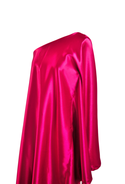 One-Shoulder Silk Kaftan Dress